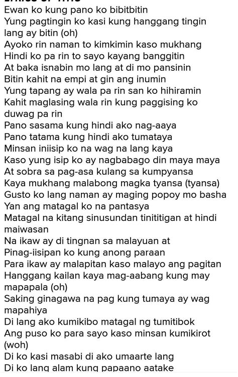 matagal na kitang bet lyrics|Lyrics and Translation Titig .